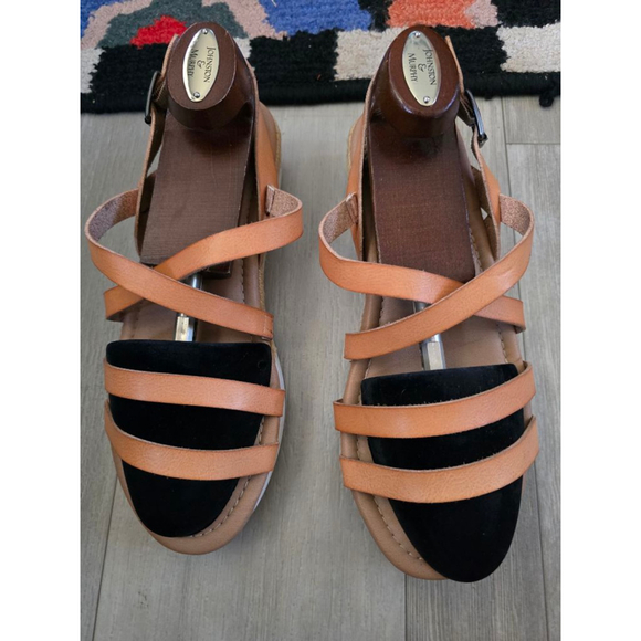 Torrid Shoes - Torrid Tan Black Espadrille Platform Sandals Size 11WW